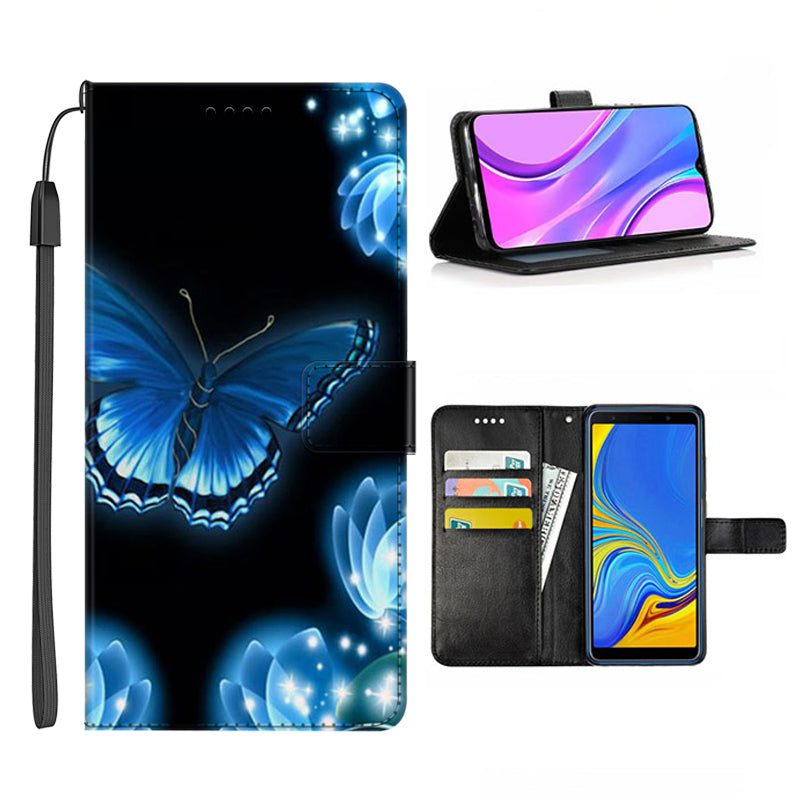 For iPhone 14 Pro Folding Stand PU Leather Phone Case Pattern Printing Flip Wallet Cover with Strap For iPhone 14 Pro Folding Stand PU Leather Phone Case Pattern Printing Flip Wallet Cover with Strap